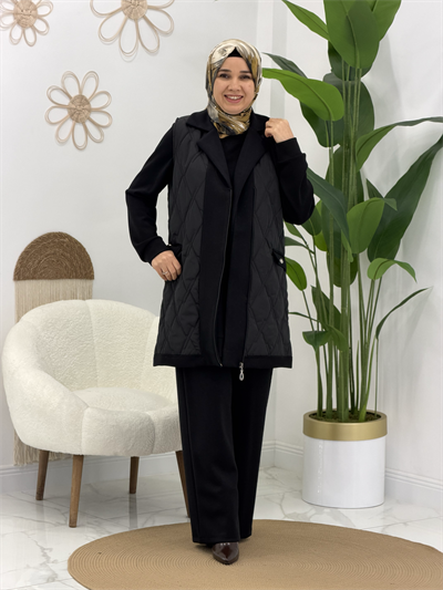 Siyah Yelekli Üçlü Takım 