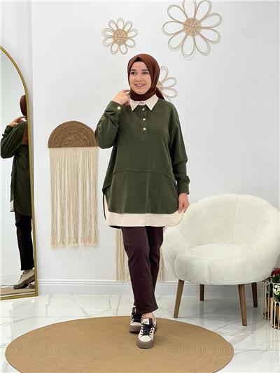 Yeşil Kadife Tunik