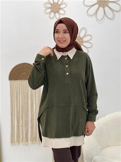 Yeşil Kadife Tunik