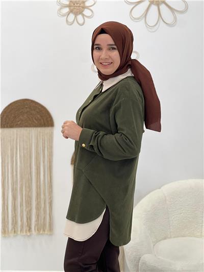 Yeşil Kadife Tunik