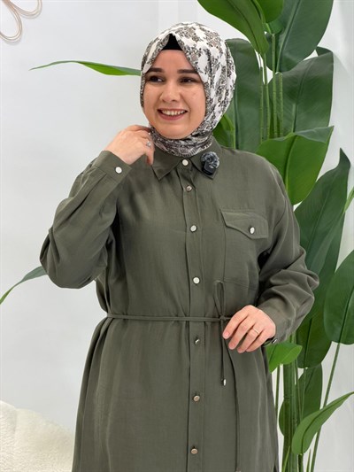 Yeşil Linda Keten Takım