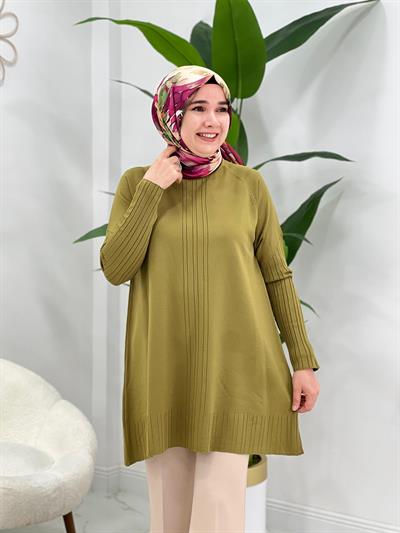 Yeşil Merserize Tunik