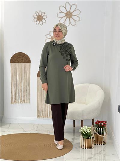 Yeşil Modal Kumaş Tunik