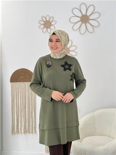 Yeşil Modal Kumaş Tunik