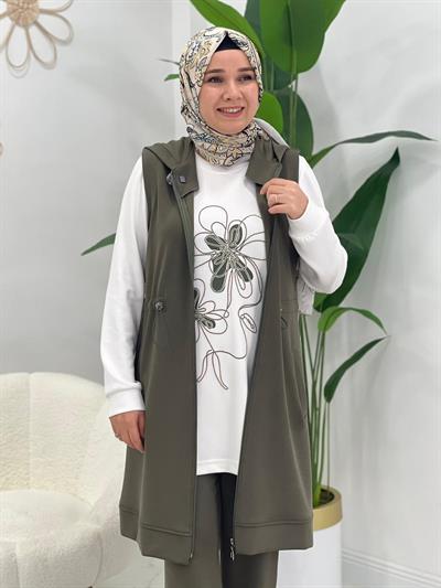 Yeşil Modal Yelekli Takım