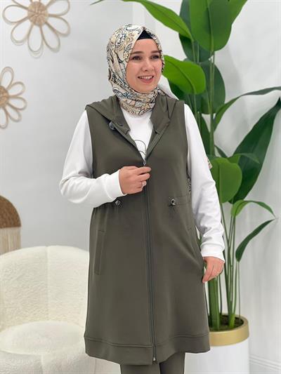 Yeşil Modal Yelekli Takım