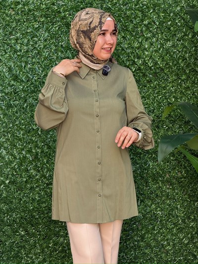 Yeşil Poplin Tunik