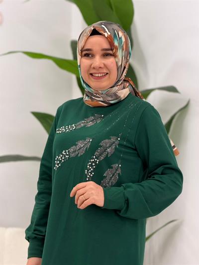 Yeşil Taşlı Tunik