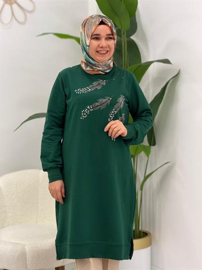 Yeşil Taşlı Tunik