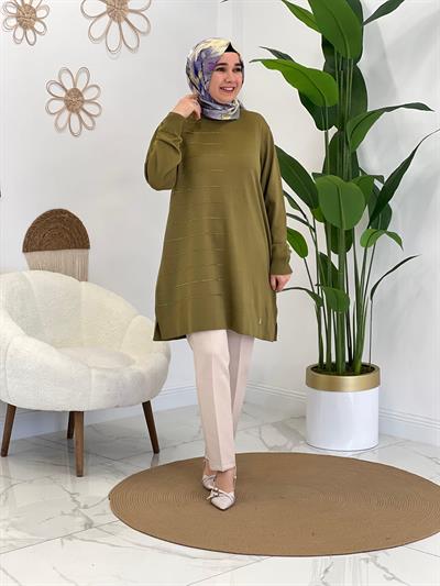 Yeşil Triko Tunik