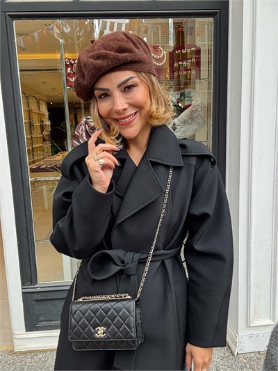 Acı Kahverengi Peluş Fransız Model Ressam Bere