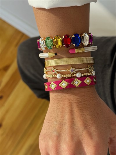 Beyaz Kalem Bileklik Kombini