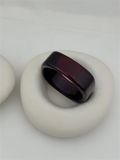 Bordo Renk Kemik Model Kelepçe Bileklik (6.7 Cm)