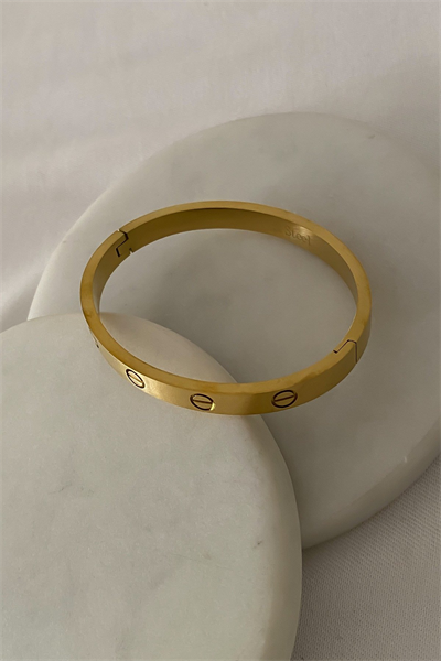 Çelik Bebe Boy Kalın Taşsız Marka Bileklik