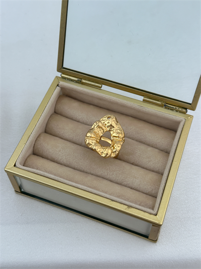 Çelik Desenli Plaka İçi Boş Asimetrik Ayarlanabilir Yüzük