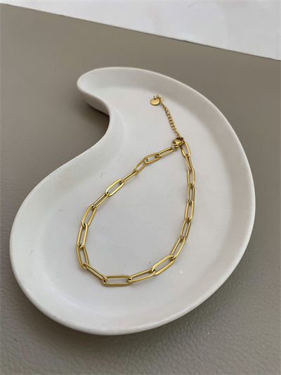 Çelik İç İçe Geçmeli Oval Halka Plaka Halhal (27 Cm)