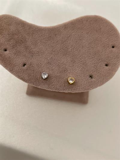 Çelik Minimal Kalp Figür Piercing