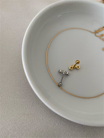 Çelik Üç Taş Daire Piercing