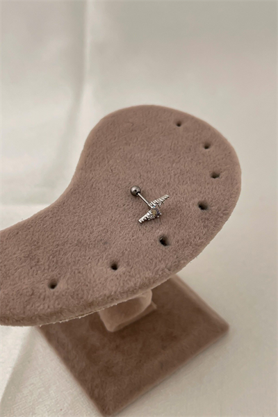 Çelik Yanar Döner Baget Taşlı Piercing