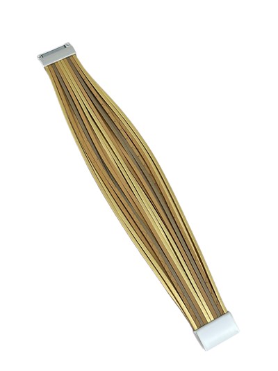 Çok Renkli Tasarım Mıknatıslı Deri Bileklik ( 19 Cm )