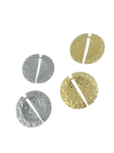 Daire Kesik Dövme Plaka Küpe