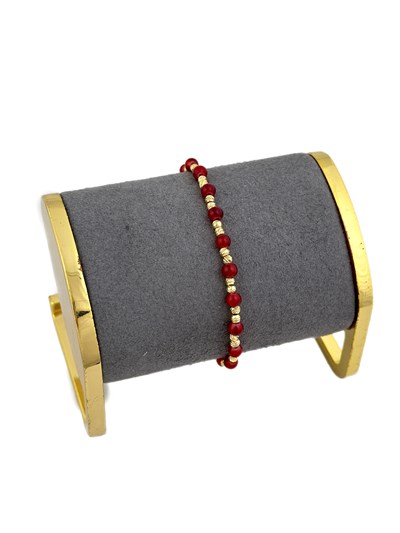 Dorika ve Bordo Boncuklu Bileklik ( 22 Cm )