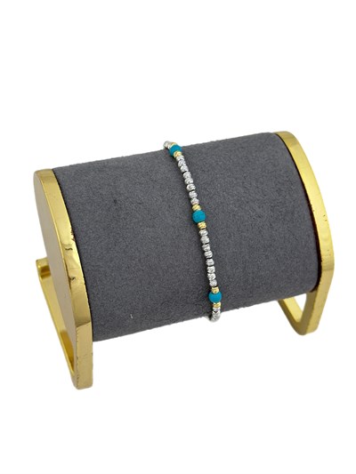 Dorika ve Turkuaz Boncuklu Bileklik ( 21 Cm )