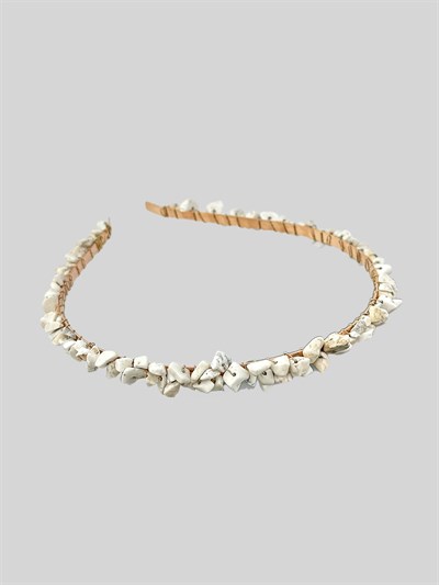 Ekru Renk Çakıl Taşı Görünüm Taç