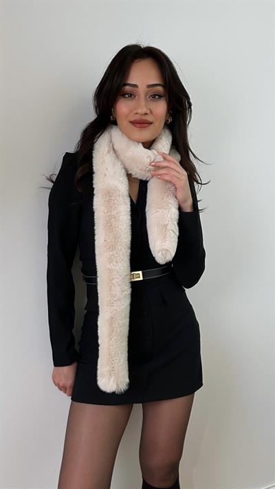 Ekru Renk Peluş Boyunluk