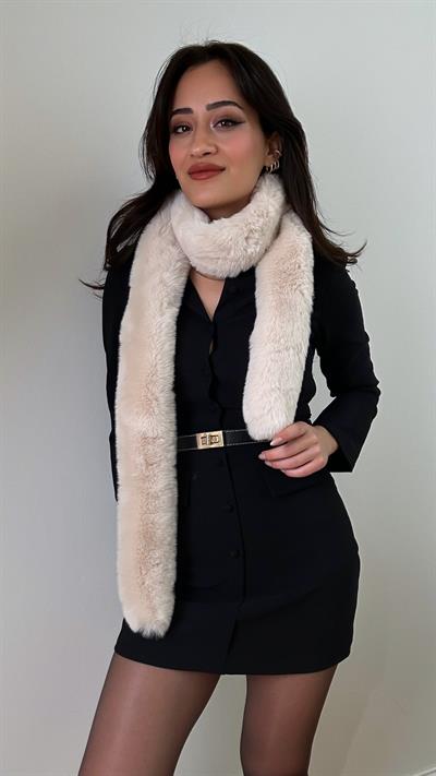 Ekru Renk Peluş Boyunluk