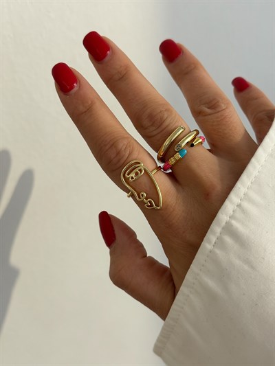 Fuşya Kalem Yüzük Kombini