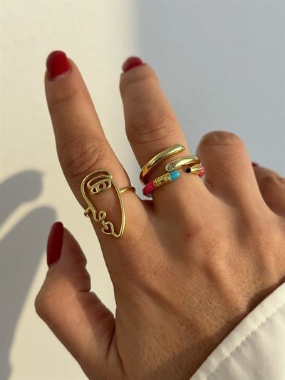 Fuşya Kalem Yüzük Kombini