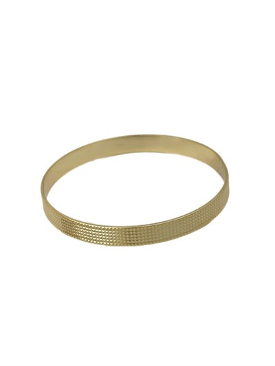Gold Tırtıklı Kelepçe Bileklik ( İç Çap : 6.5 Cm )