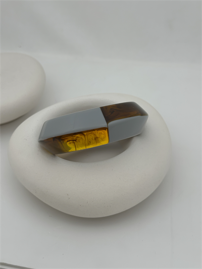 Gri Kahve Renkli Kemik Model İki Renk Kelepçe Bileklik (6.5 Cm)