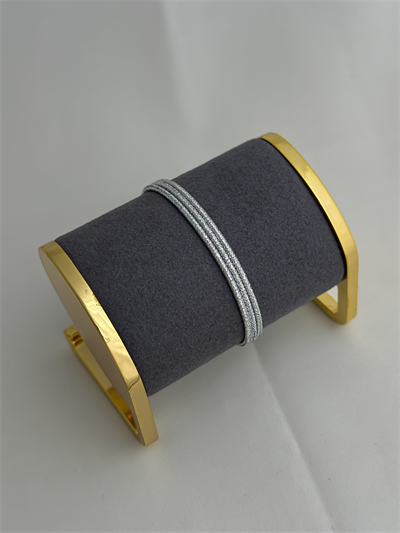 Gümüş Simli Dolama Mıknatıs Bileklik (51cm)