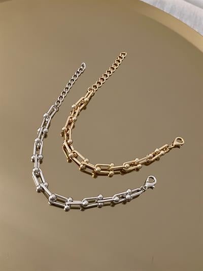 İç İçe Geçmeli Marka Model Bileklik (21cm)