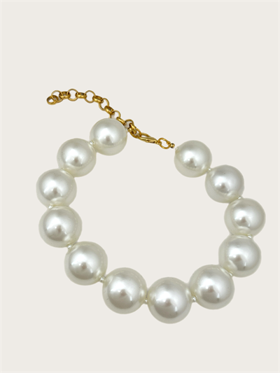 İri İnci Sıralı Kolye (53 Cm - 30 Mm)