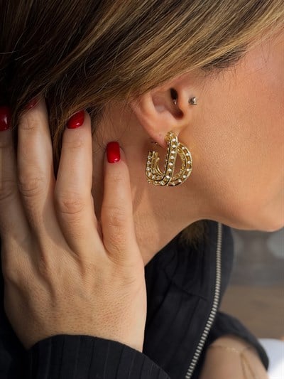 Izgara Halka Küpe Kombini