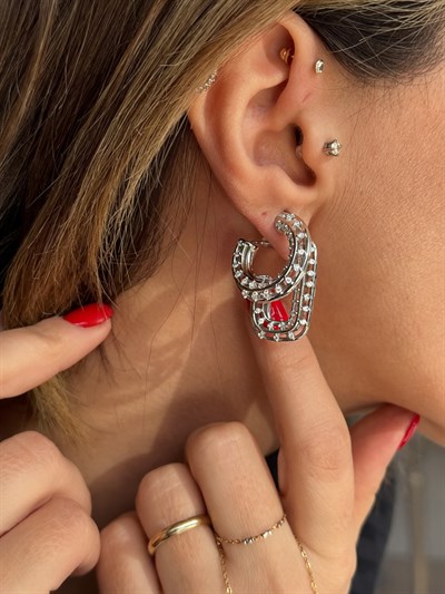 Izgara Halka Küpe Kombini