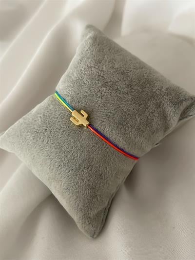 Kaktüs Figürlü Renkli İp Asansörlü Halhal