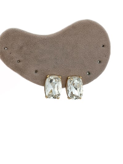 Kesimli Kristal Taş Vintage Küpe