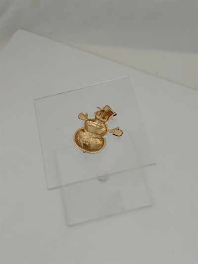 Kırmızı Eldivenli Kardan Adam Broş