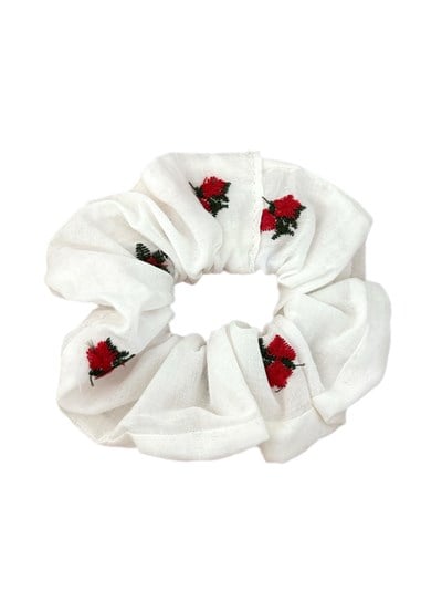 Kumaş Çiçek İşlemeli Lastik Toka