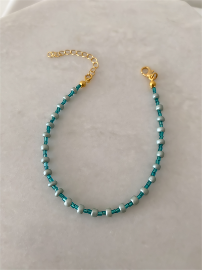 Mavi Miyuki Boncuk Detay Halhal (25cm)