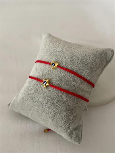 Nazar Detay Figürlü Kırmızı İp Asansörlü Halhal