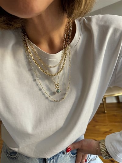 Nazar Topçuk Kolye Kombini