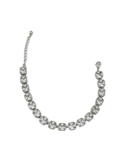Özel Seri 6.8 MM Kare Zirkon Taşlı Su Yolu Bileklik ( 20 Cm )