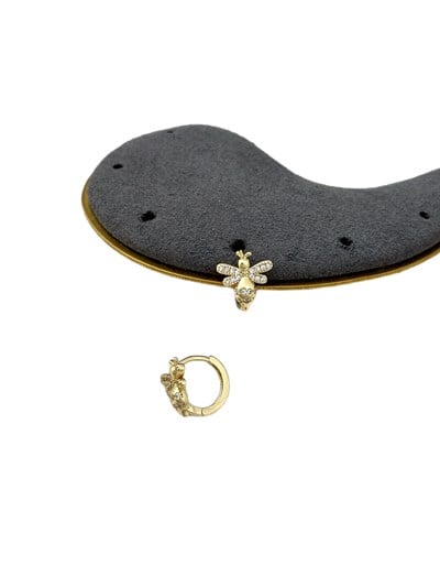 Özel Seri Arı Figür Halka Küpe