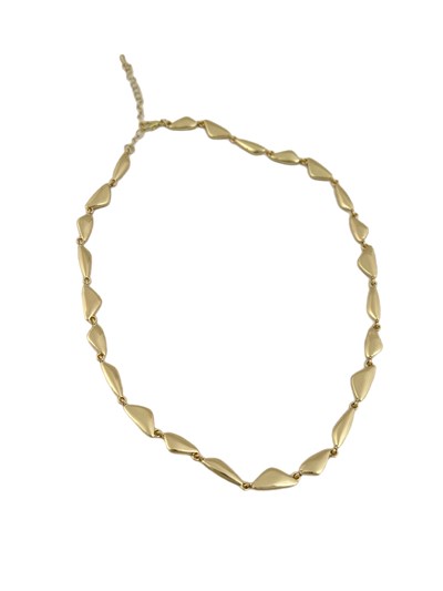 Özel Seri Asimeetrik Üçgen Plaka Tasarım Kolye ( 53 Cm )