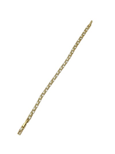 Özel Seri Asimetrik Nokta Taş Sıralı Bileklik (20 Cm)
